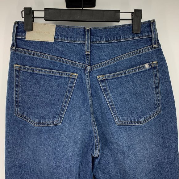 Everlane Jeans Crop Original Cheeky High Rise Blue Denim Straight - Picture 10 of 14